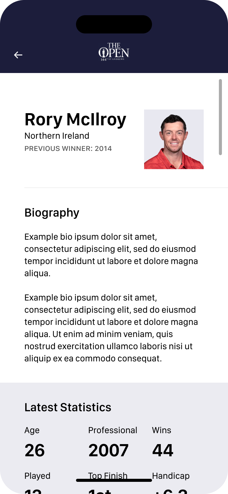 The Open app – iPhone view 2